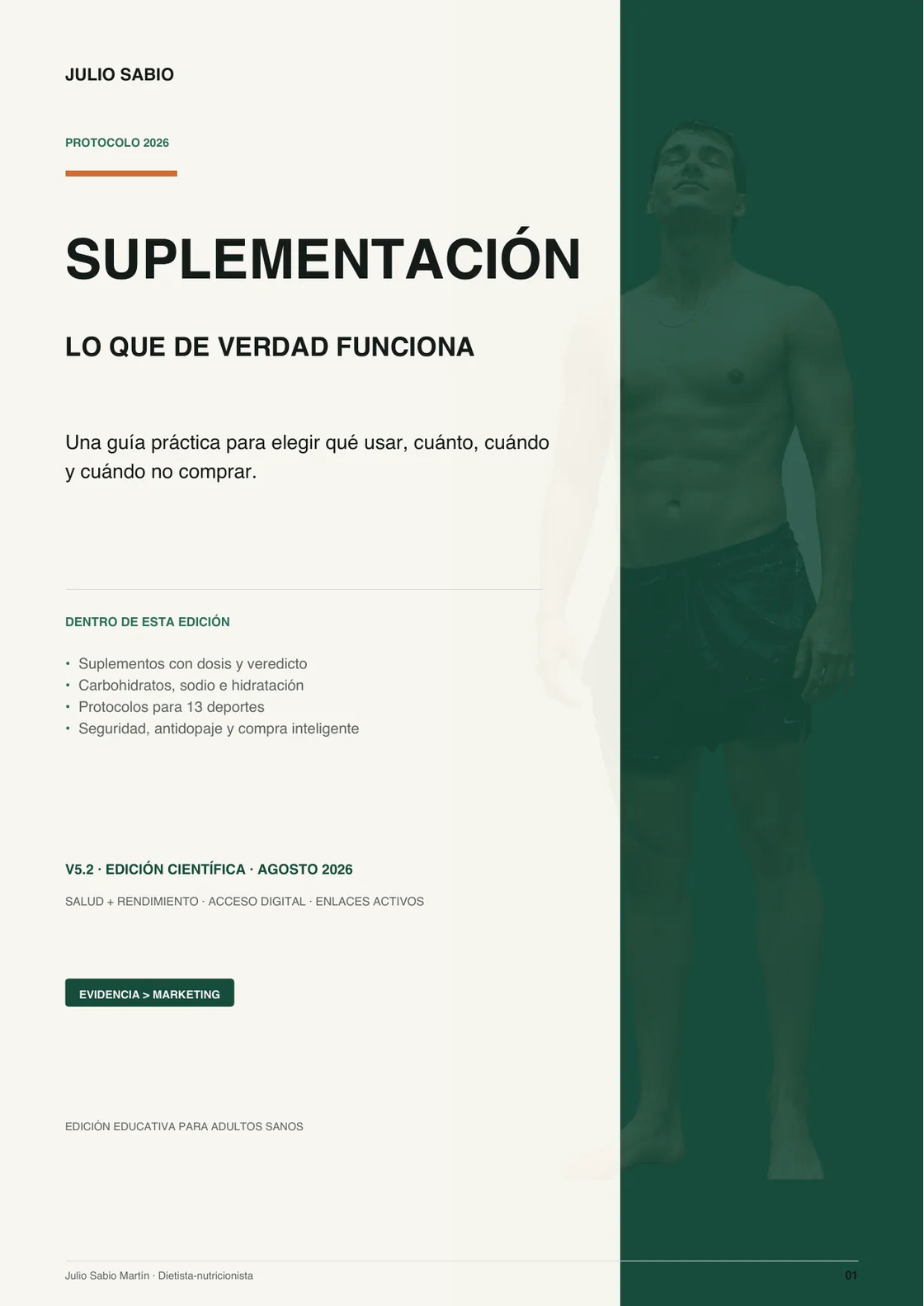 Guía de suplementación SABIO 2026